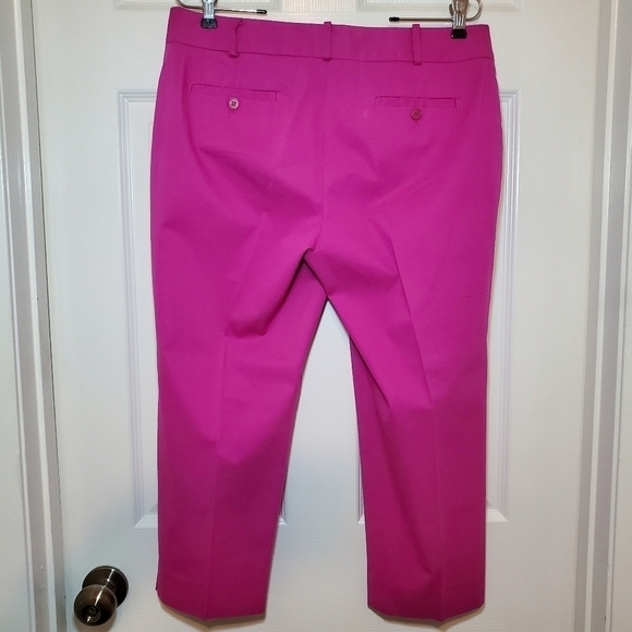 Talbots Crop pants Magenta Pink size 10P - Picture 5 of 10